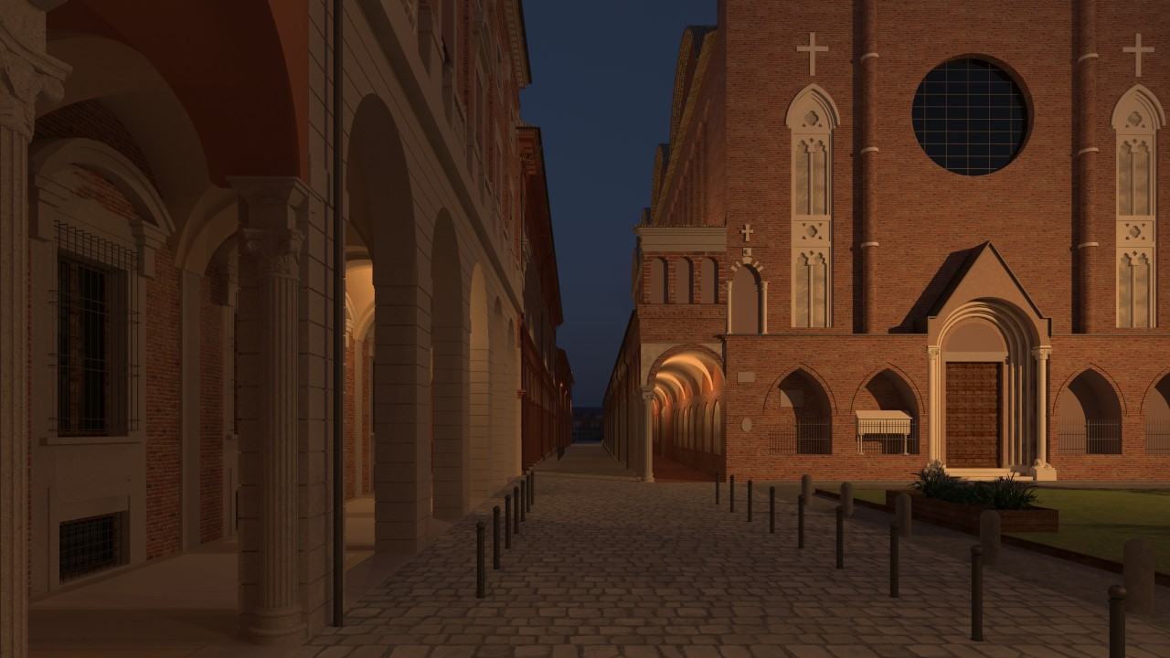 Portici Bologna nuova illuminazione I-DEA luce architettura