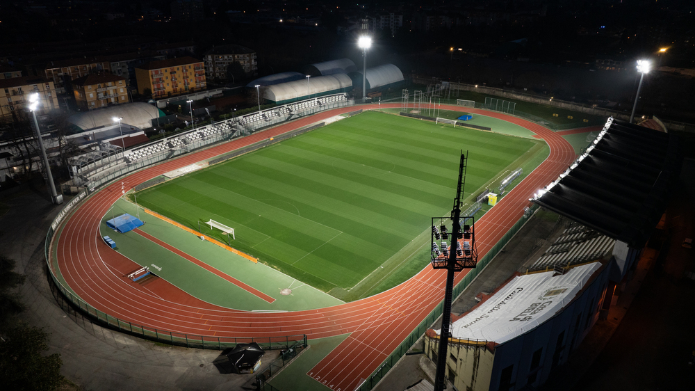 Illuminazione LED dello Stadio di Biella con proiettori ad alta efficienza