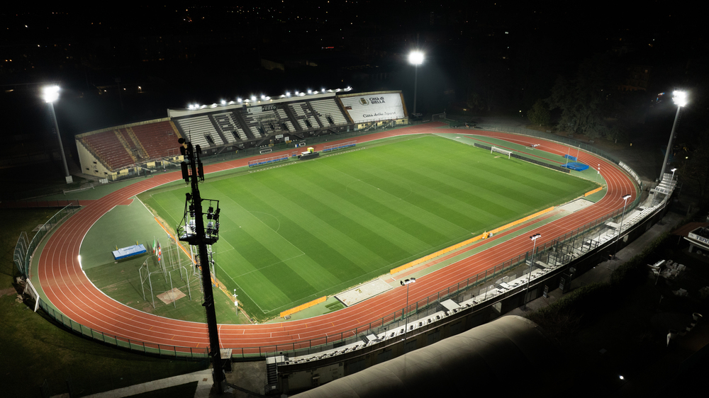 Illuminazione Stadio Biella I-DEA luce architettura